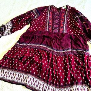 Boho Anthropologie Midi Dress